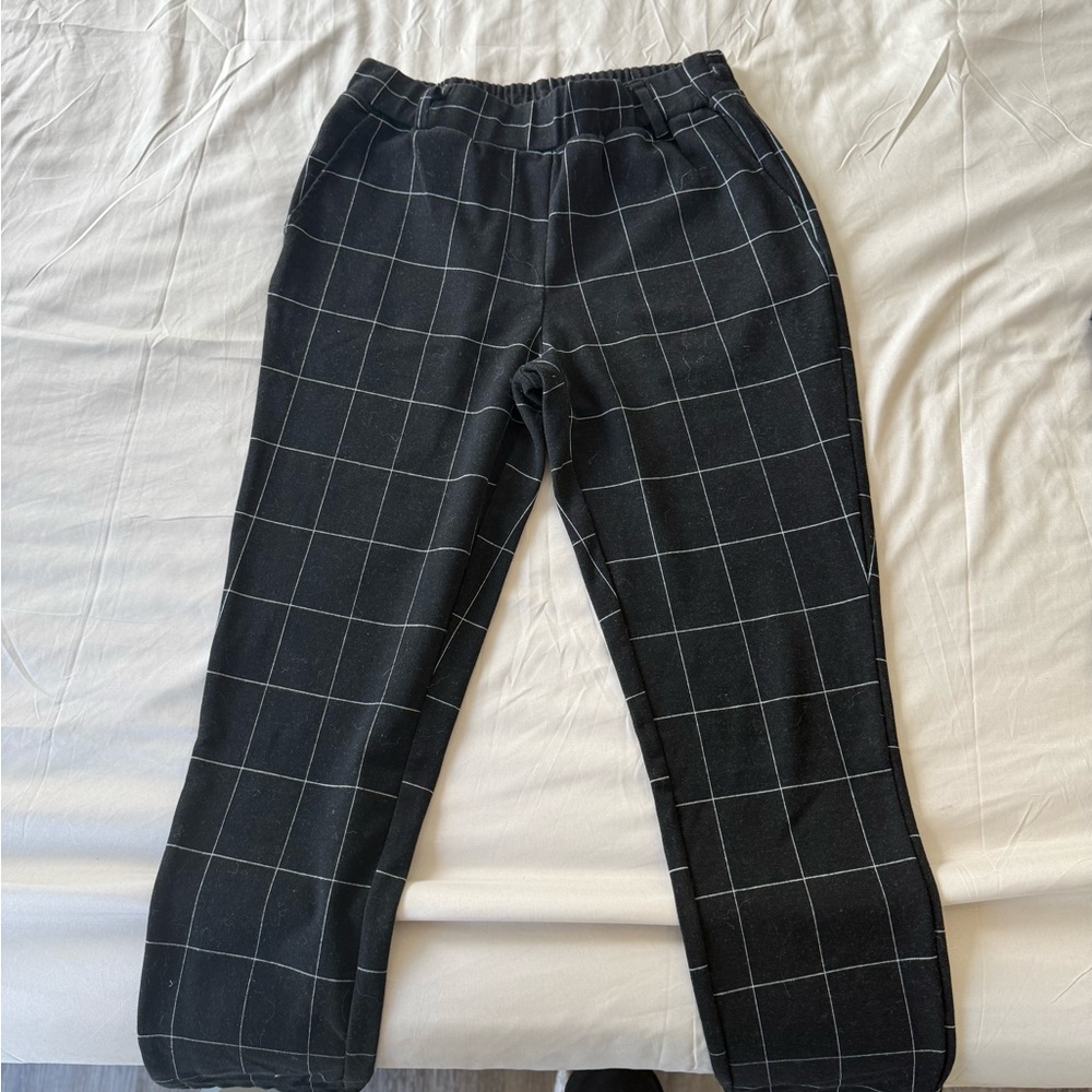 Tribal Black Grid Pattern Joggers